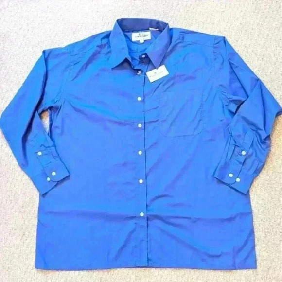 Jason Alexander Blue Button  Down Cotton Blend Shirt - XL NWT - Picture 2 of 7